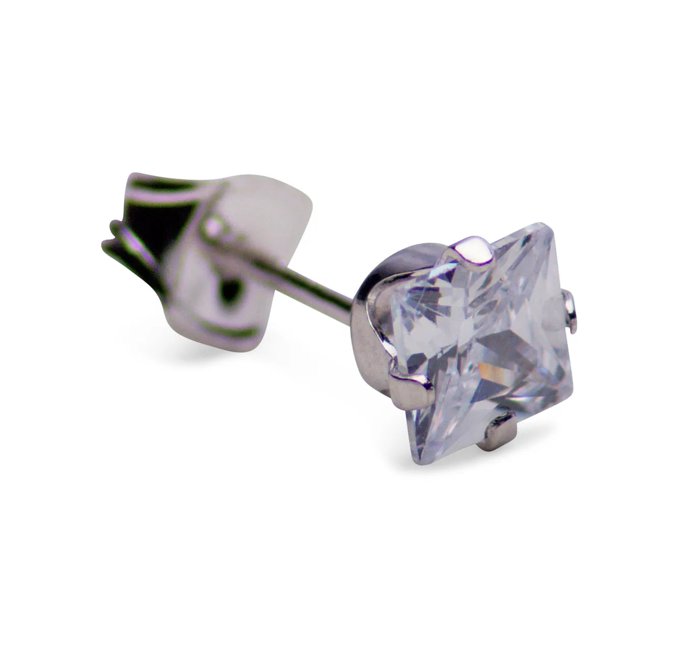 0.78 TCW Princess Cubic Zirconia Earrings