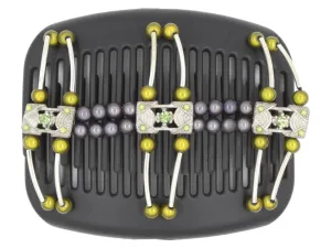 African Butterfly Hair Comb - Flowers Black 53