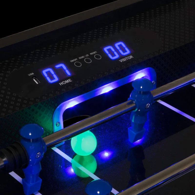 Atomic Azure LED Light Up Foosball Table