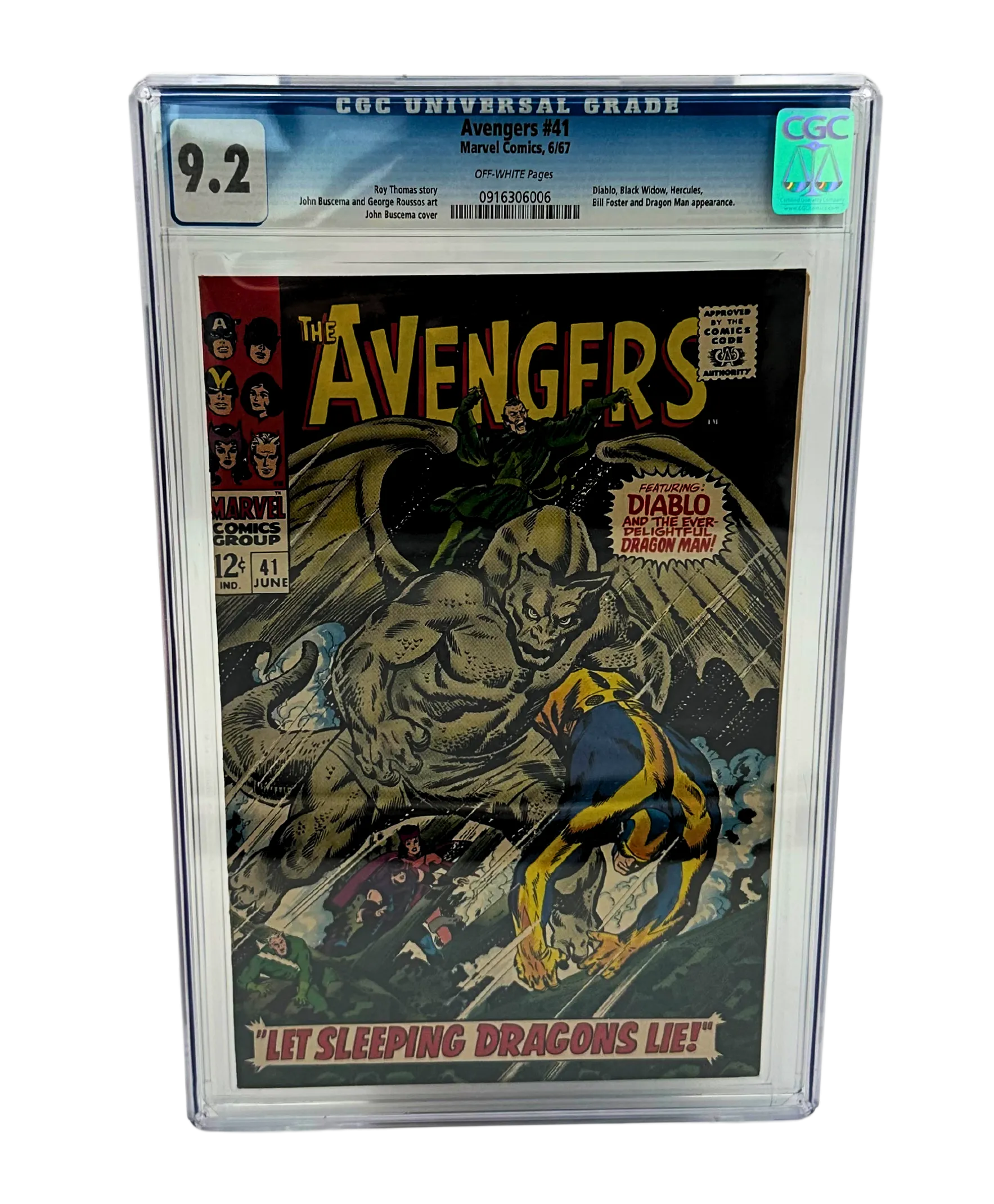 Avengers #41 June 1967 CGC Graded 9.2 Comic