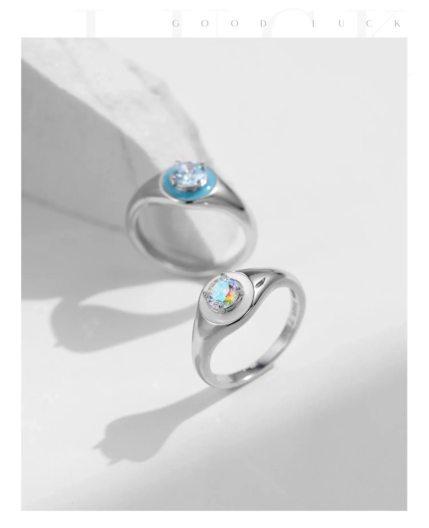 Blue Zirconia Silver Ring