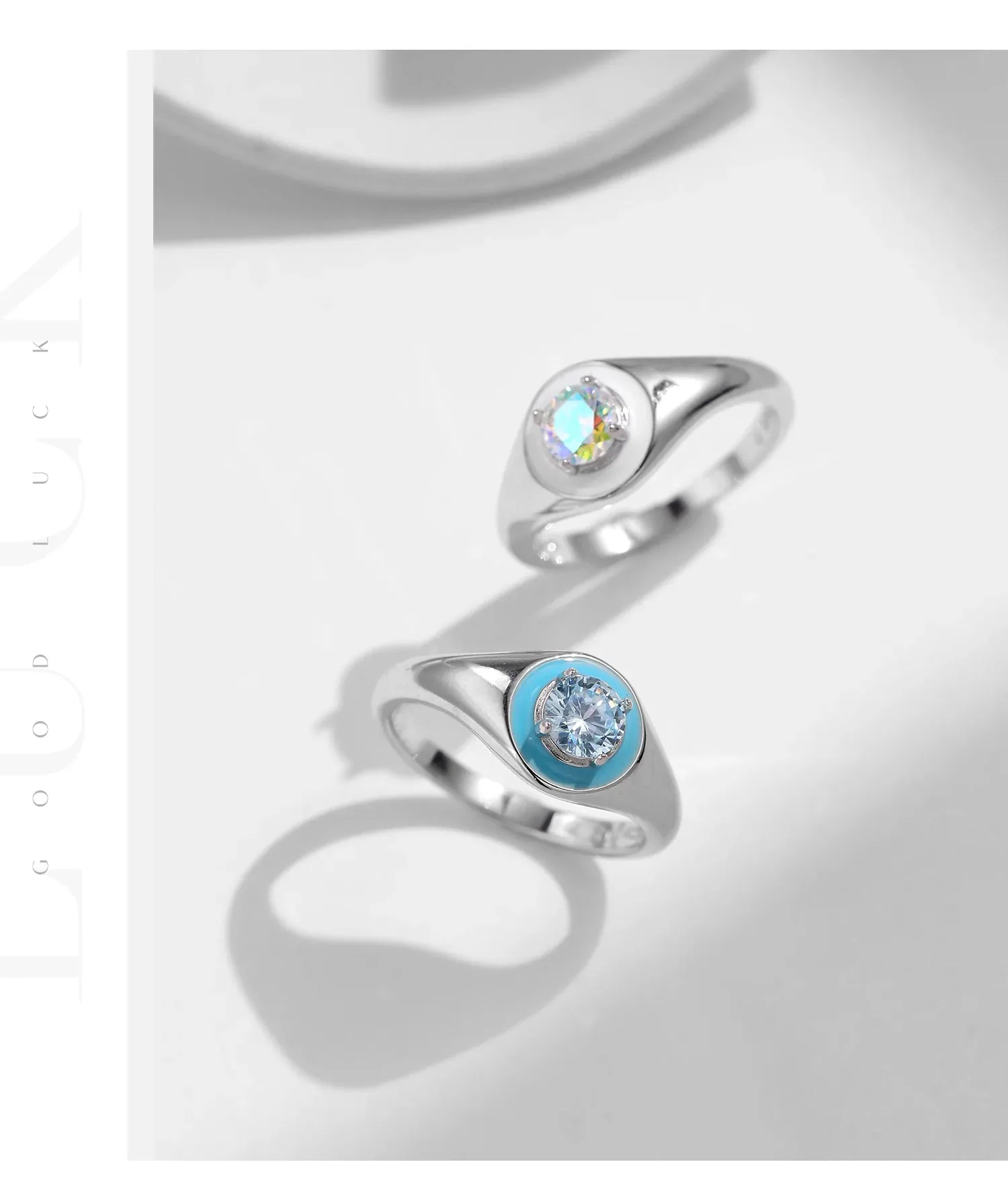 Blue Zirconia Silver Ring