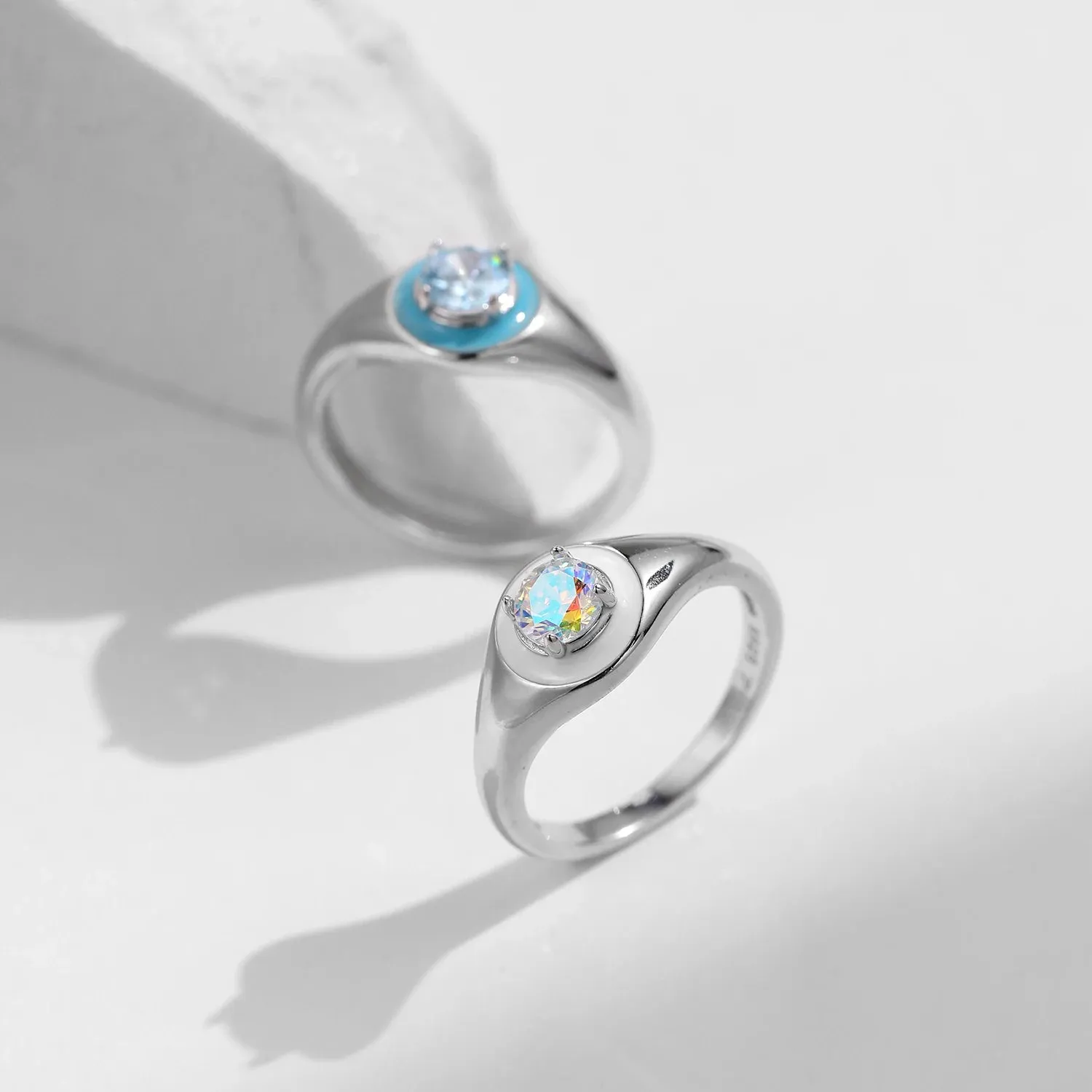 Blue Zirconia Silver Ring