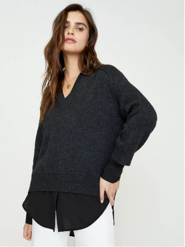 Brochu Walker V-Neck Layered Pullover