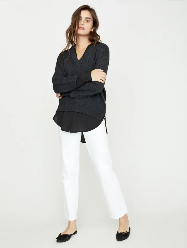 Brochu Walker V-Neck Layered Pullover