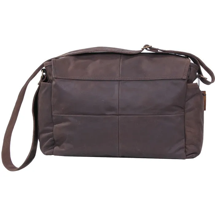 Brown Leather Classic Messenger Bag