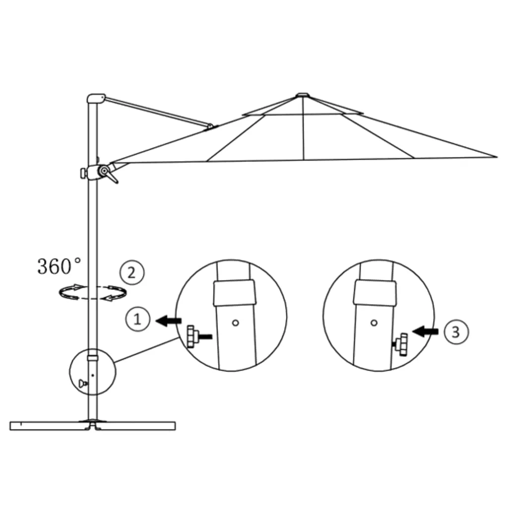 Cantilever Umbrella with Aluminium Pole Azure Blue 300 cm