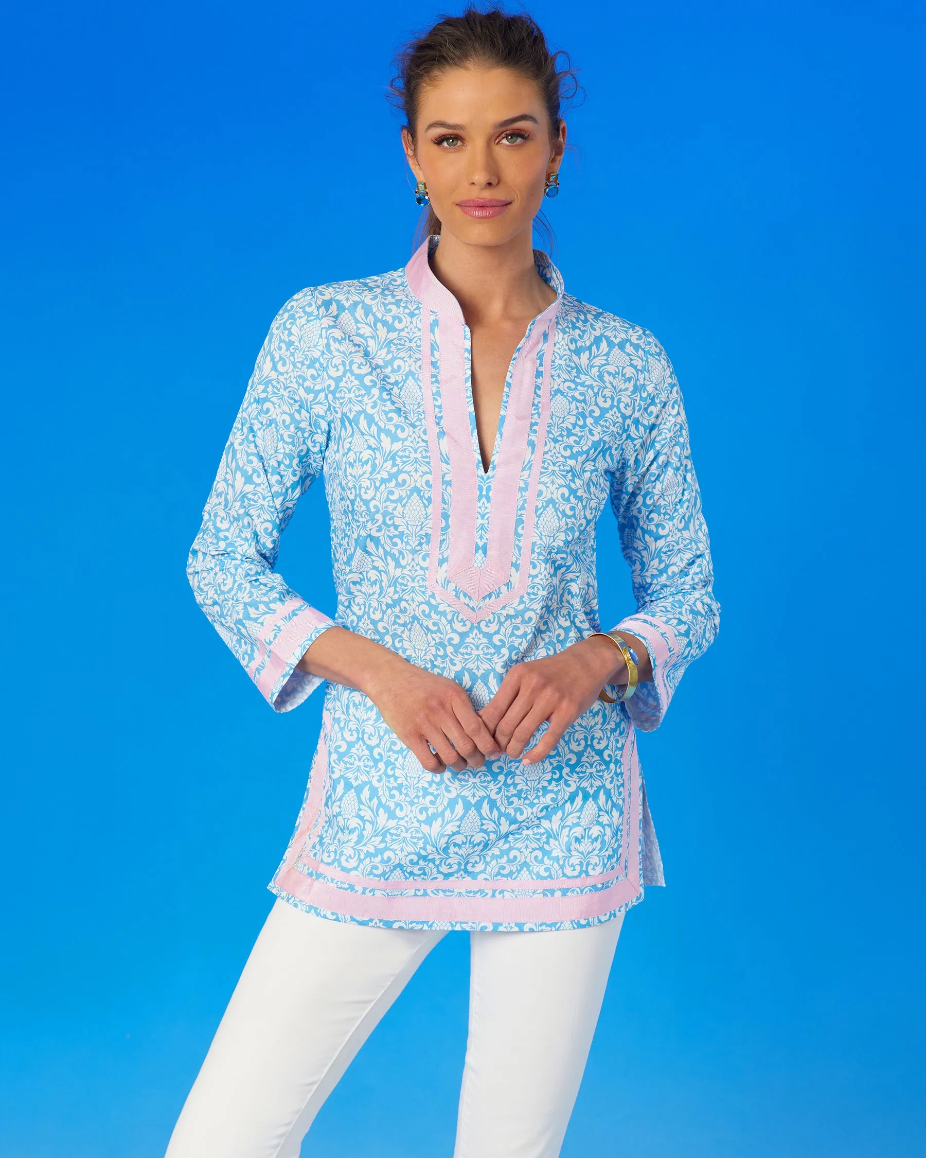 Capri Tunic in Baroque Pineapple