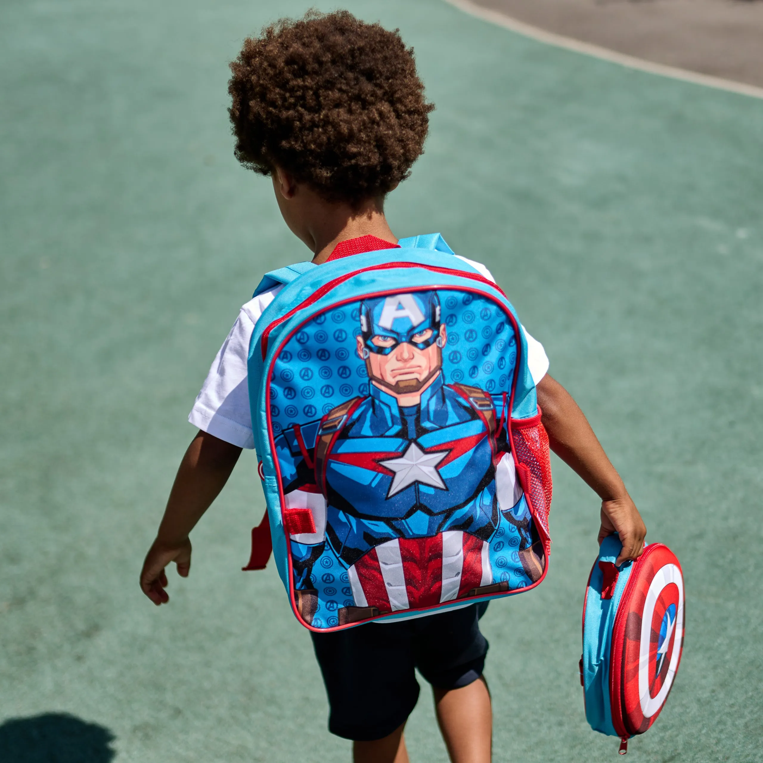 Captain America Backpack and Lunch Bag Set