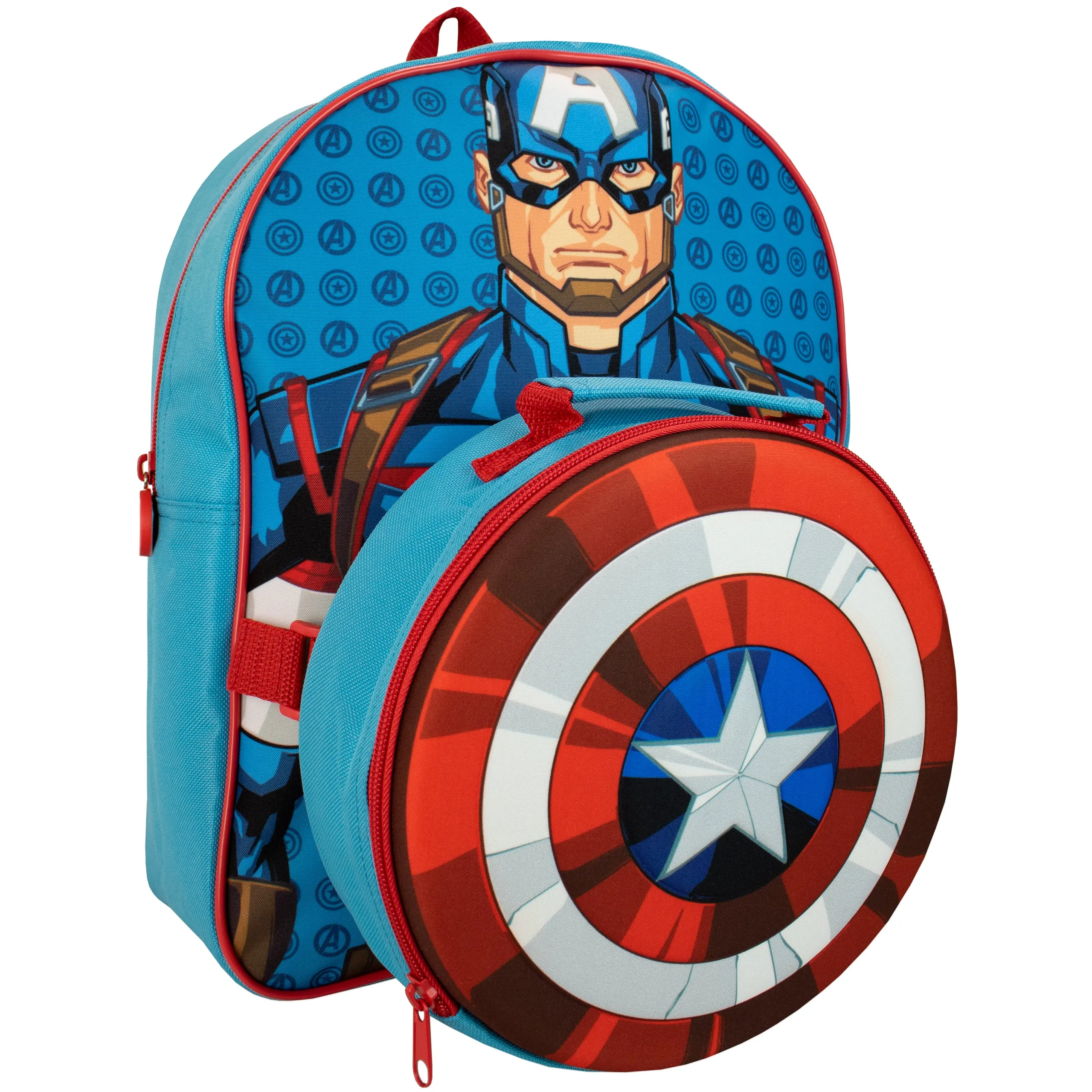 Captain America Backpack and Lunch Bag Set