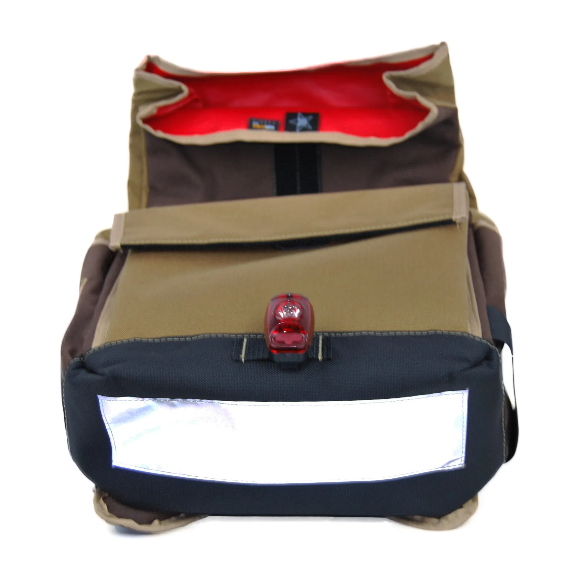 Coyote and Brown Roll Top Backpack