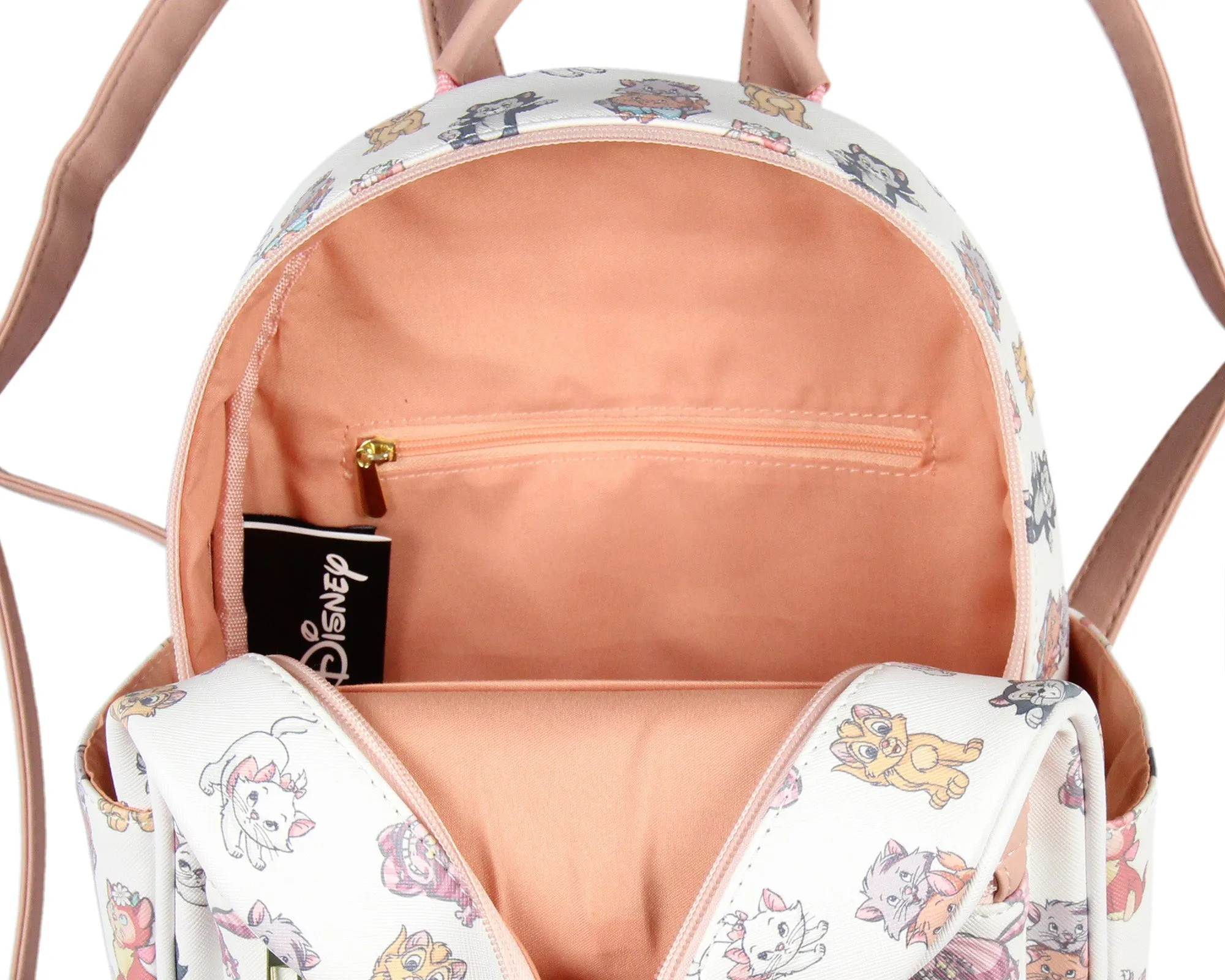 Disney Cats Saffiano Faux Leather Tote Bag Mini Backpack