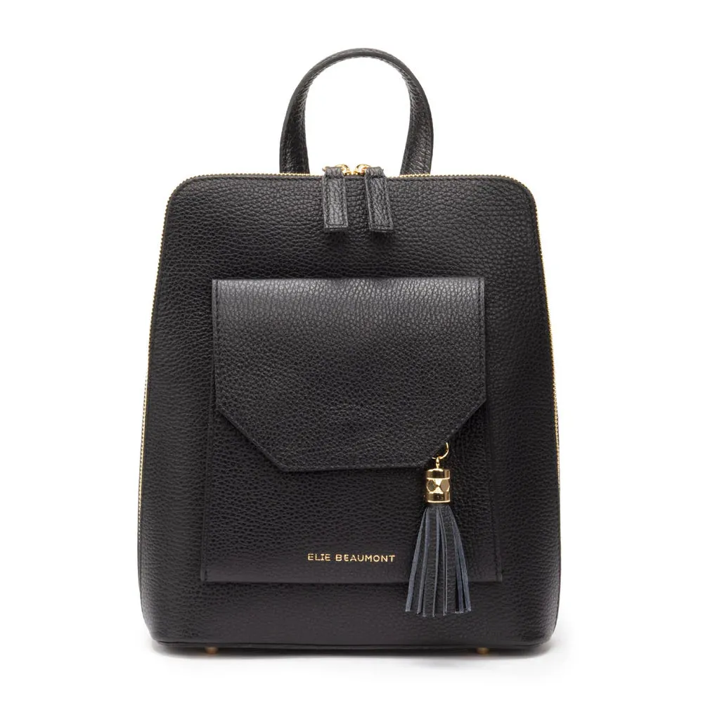 Elie Beaumont Verso Backpack Crossbody in Black