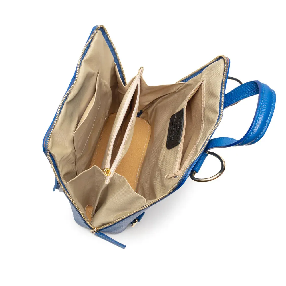 Elie Beaumont Verso Backpack Crossbody in Cobalt Blue