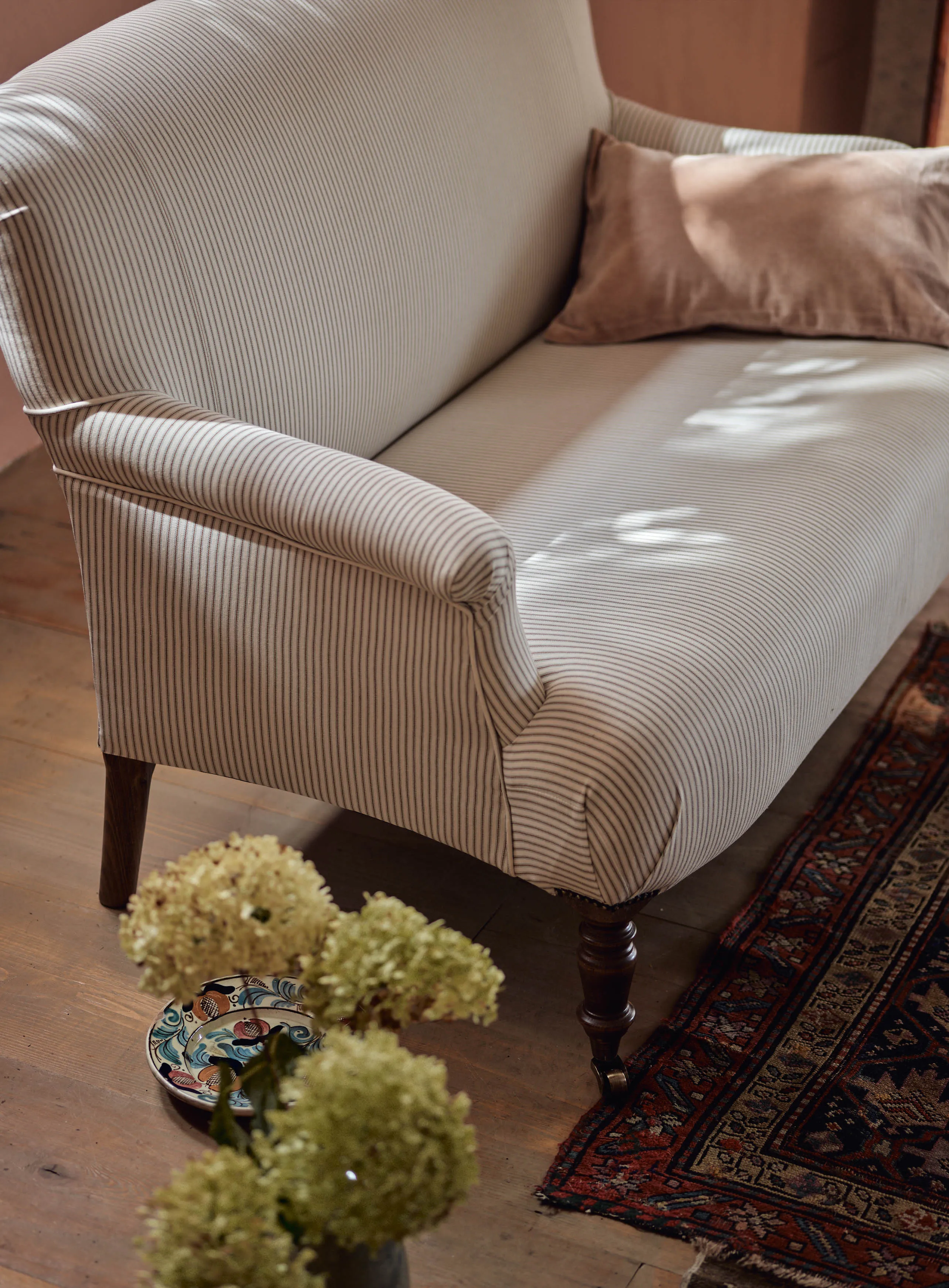 Finley Sofa, Heritage Mole Stripe