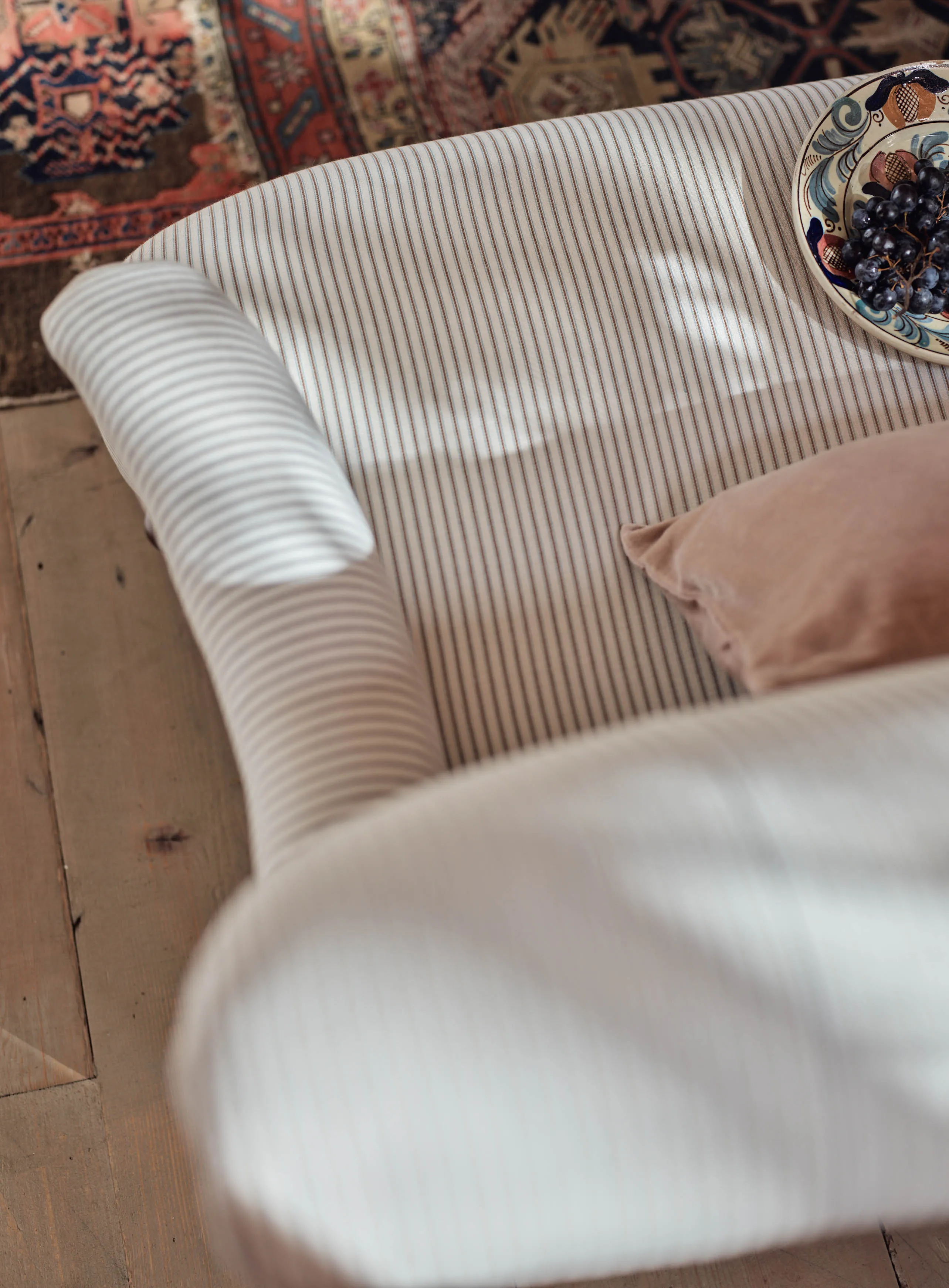 Finley Sofa, Heritage Mole Stripe