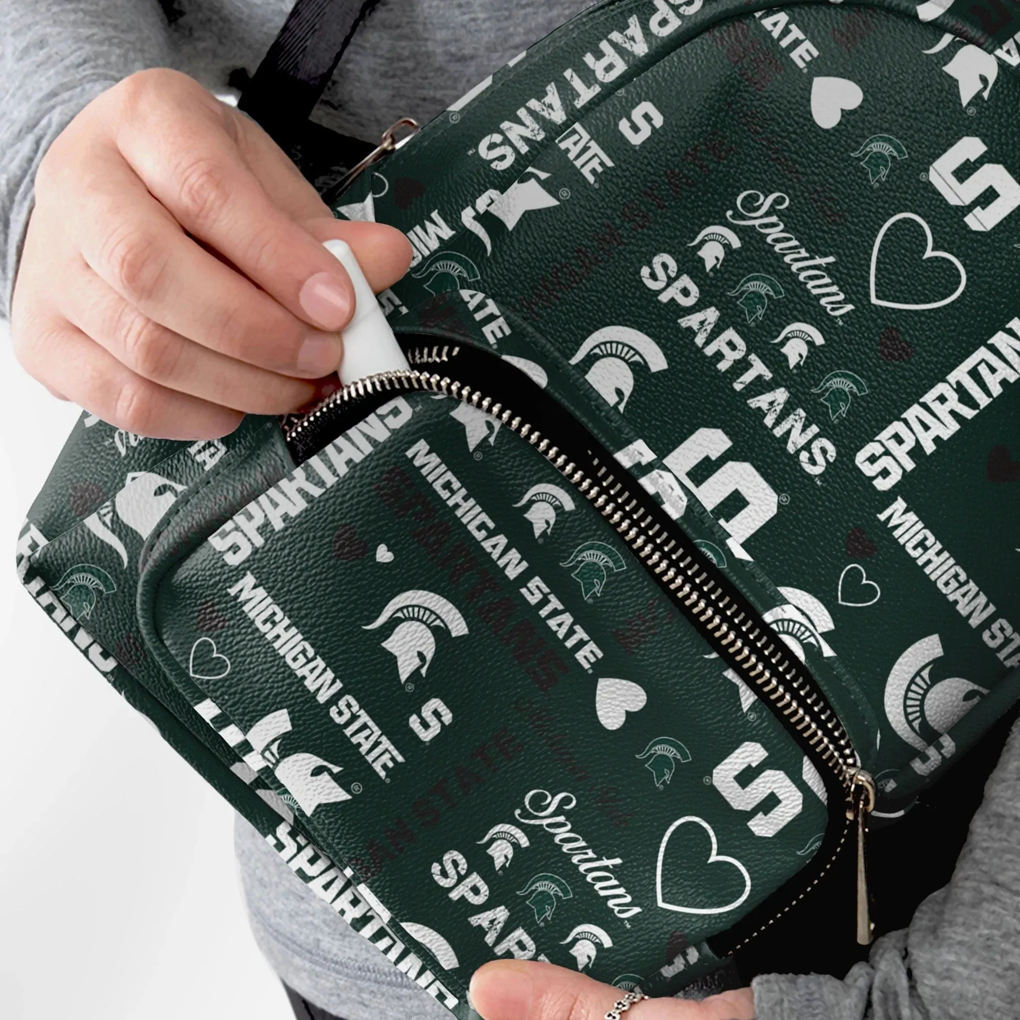 FOCO Michigan State Spartans Logo Love Mini Backpack