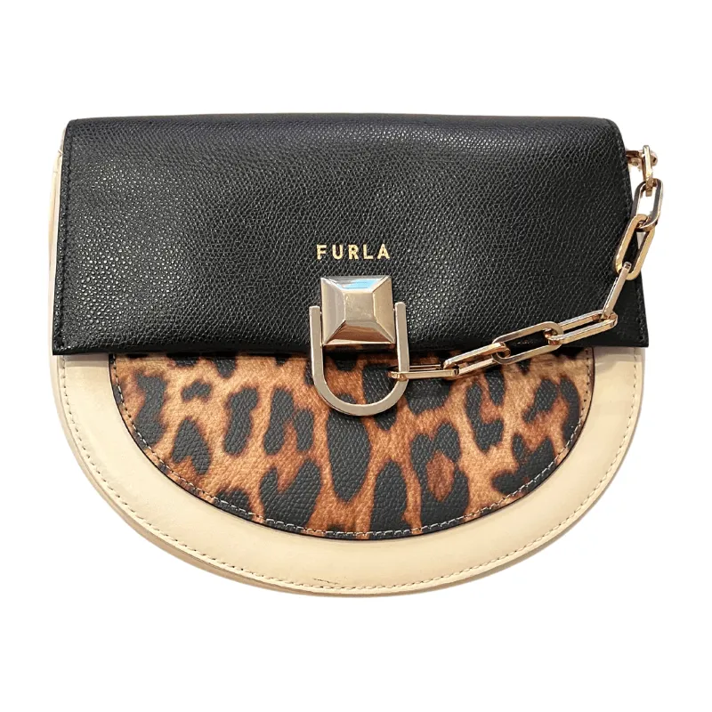 Furla Miss Mimi Mini Crossbody Bag - Nero Toni Naturali Pergamena