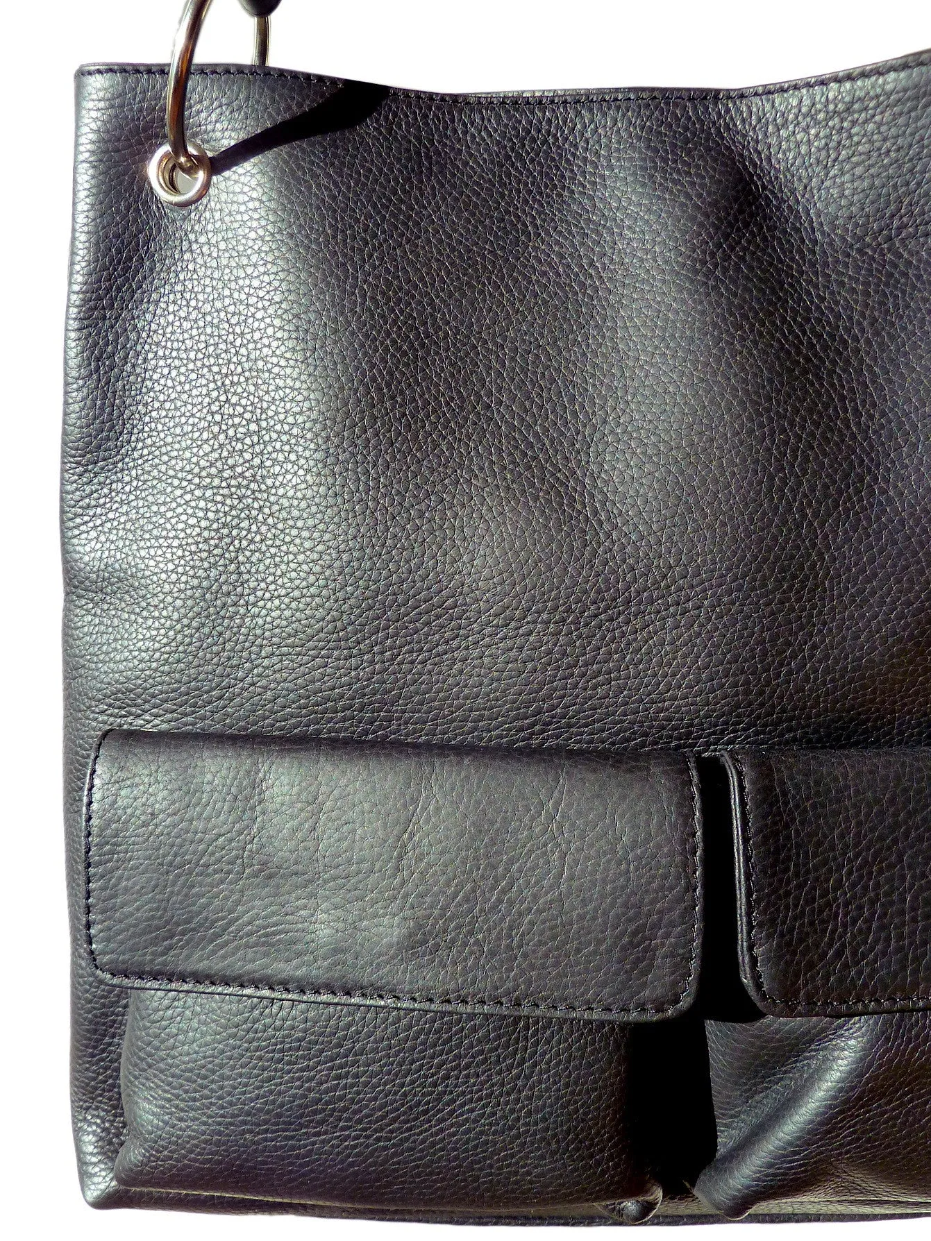 Gapock X Crossbody Bag Pebble Grain Leather Chocolate