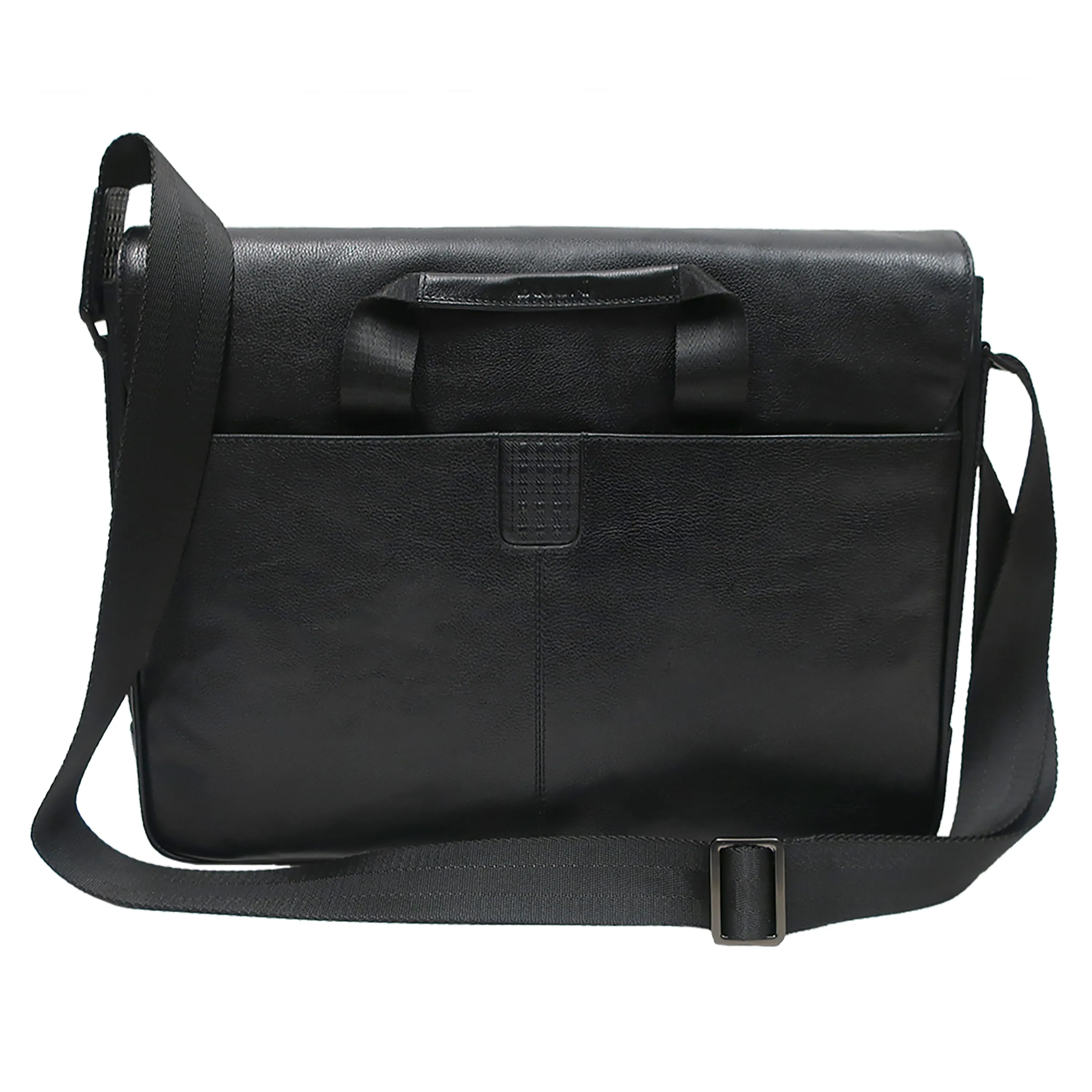 Garth Coated Zipper Leather Messenger Bag - 2024 update