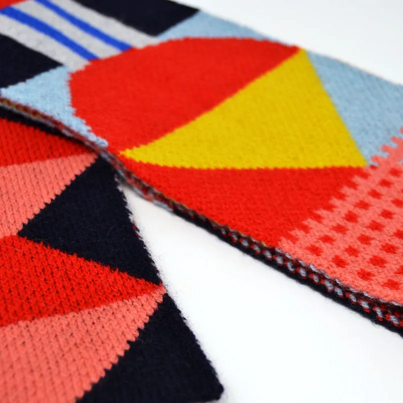 Geometrical Scarf - Playground Collection - Red