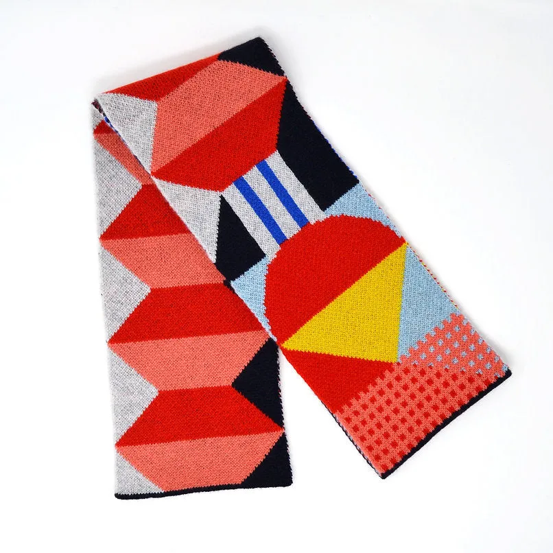 Geometrical Scarf - Playground Collection - Red