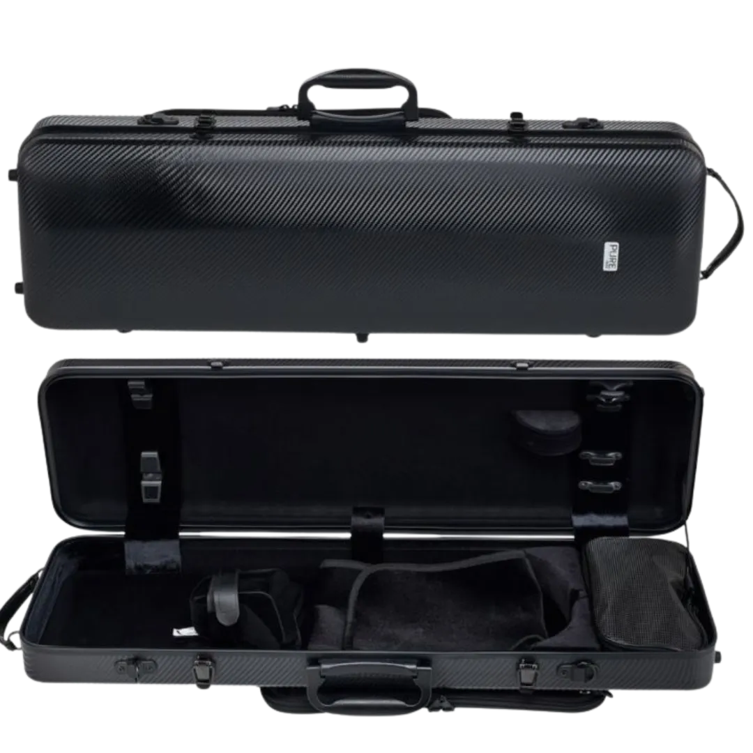 GEWA Pure Polycarbonate Oblong Violin Case 2.4kg Black