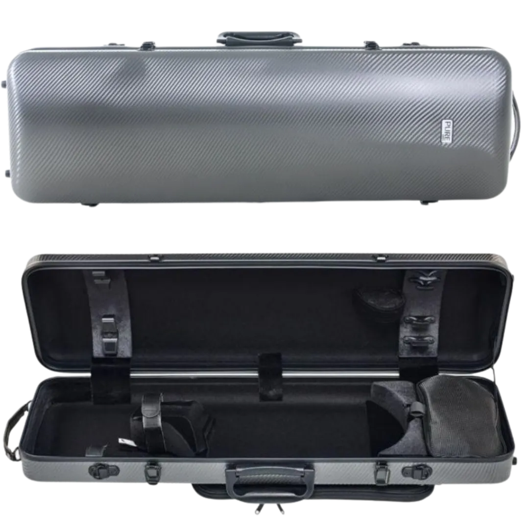 GEWA Pure Polycarbonate Oblong Violin Case 2.4kg Grey