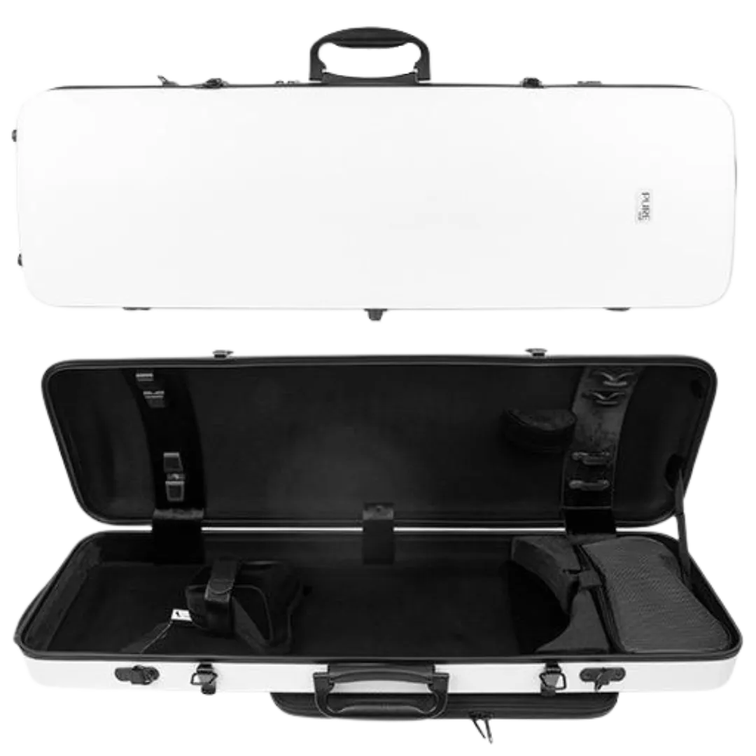 GEWA Pure Polycarbonate Oblong Violin Case 2.4kg White