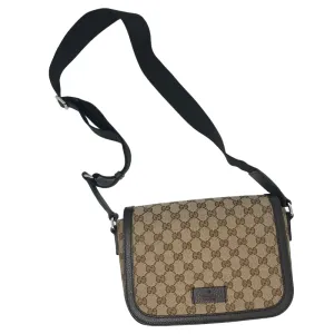 Gucci GG Canvas Messenger Flap Bag