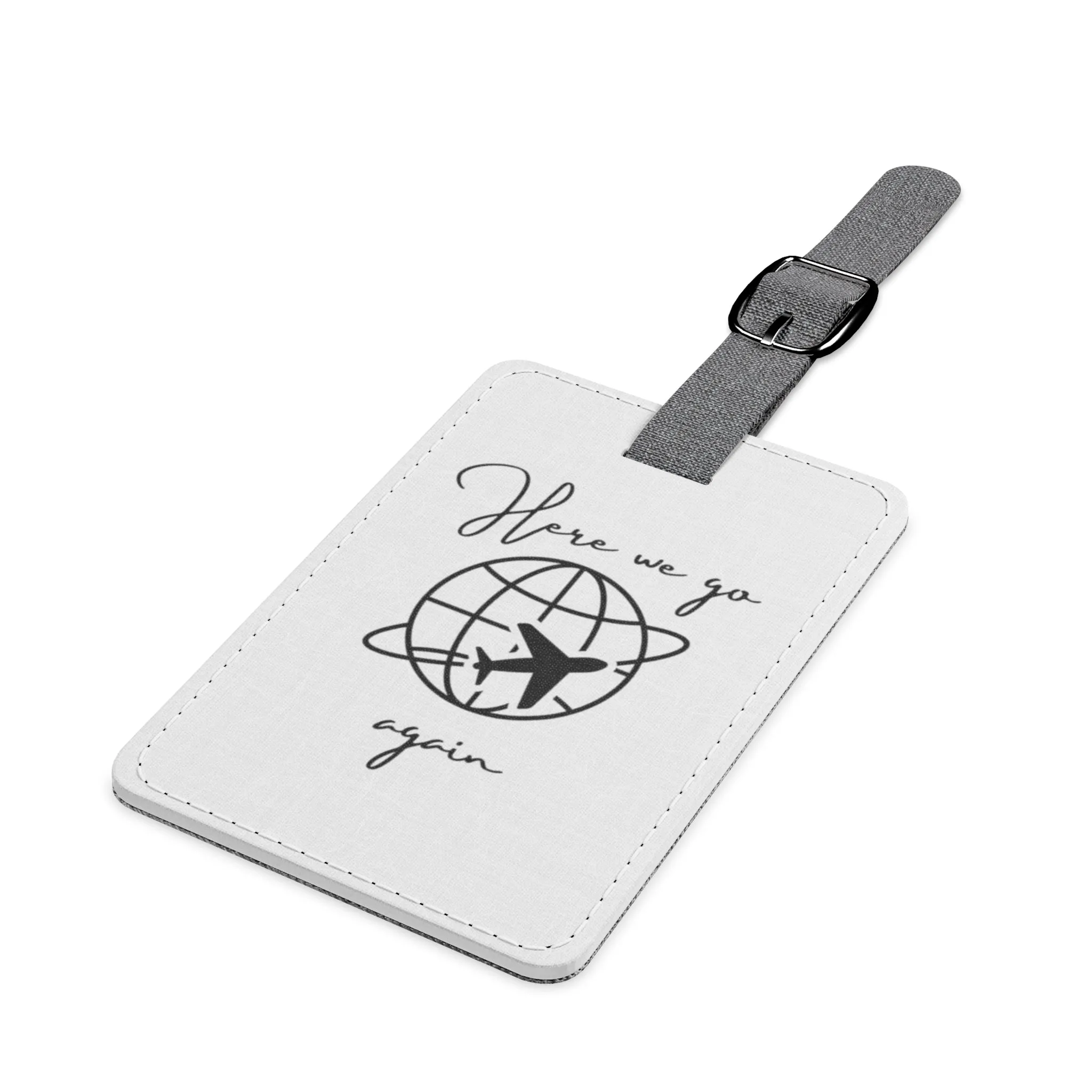 Here we go again Saffiano Polyester Luggage Tag, Rectangle