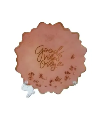 KRAFTISTIC ARTS 4" Resin Fridge Magnet/Rise and Shine/Good vibes only/You and me/Happy Girls are The prettiest/Rakhi/Raksha Bandhan Gift and Him (Pink-2)