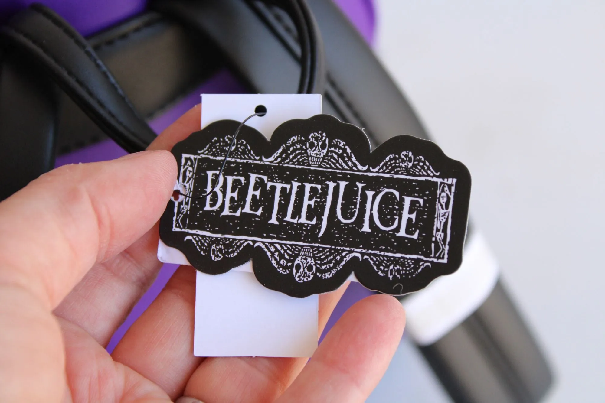 Loungefly Beetlejuice Backpack, New With Tags, Green and Purple, Pockets