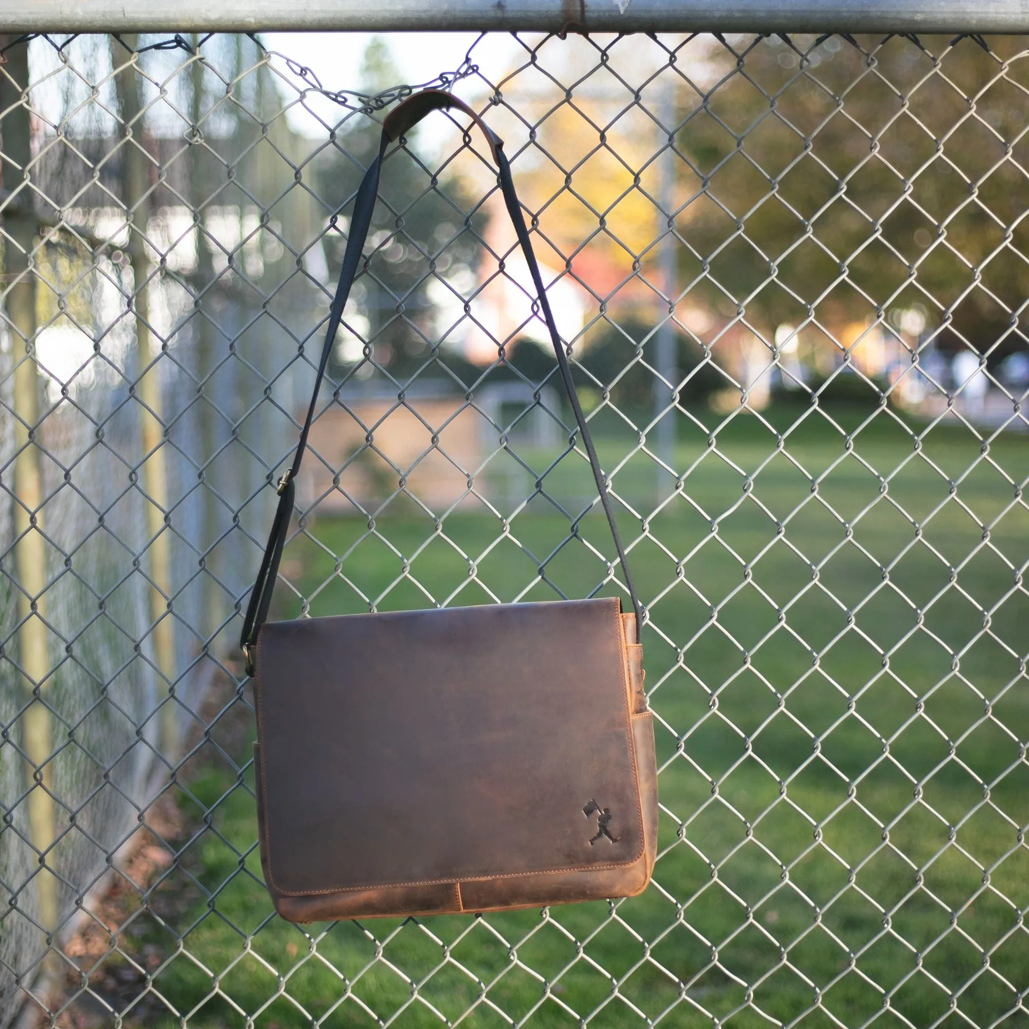 Mathewson Glove Leather Messenger Bag - Pine Tar Brown