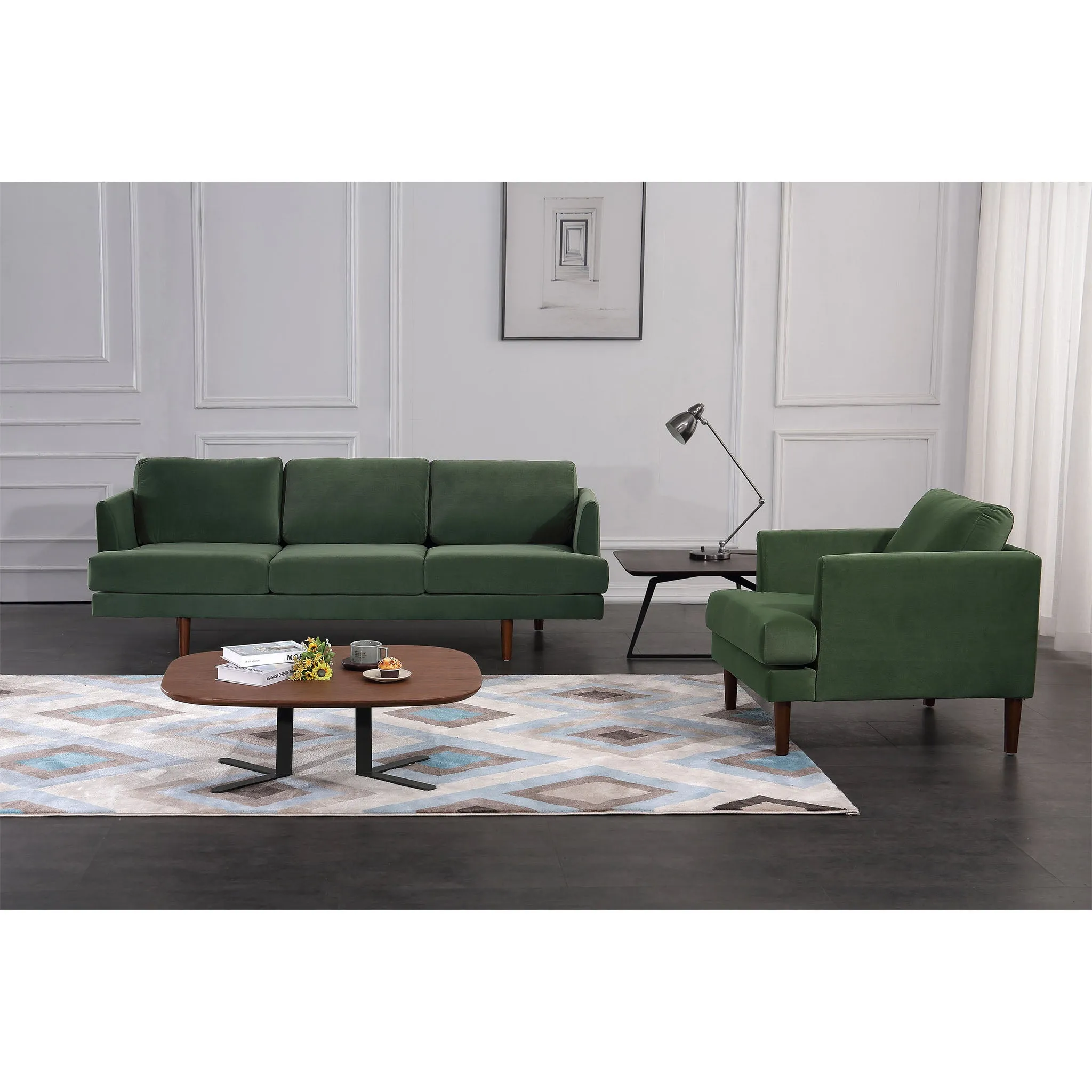 Minae Modern Contemporary Velvet Sofa