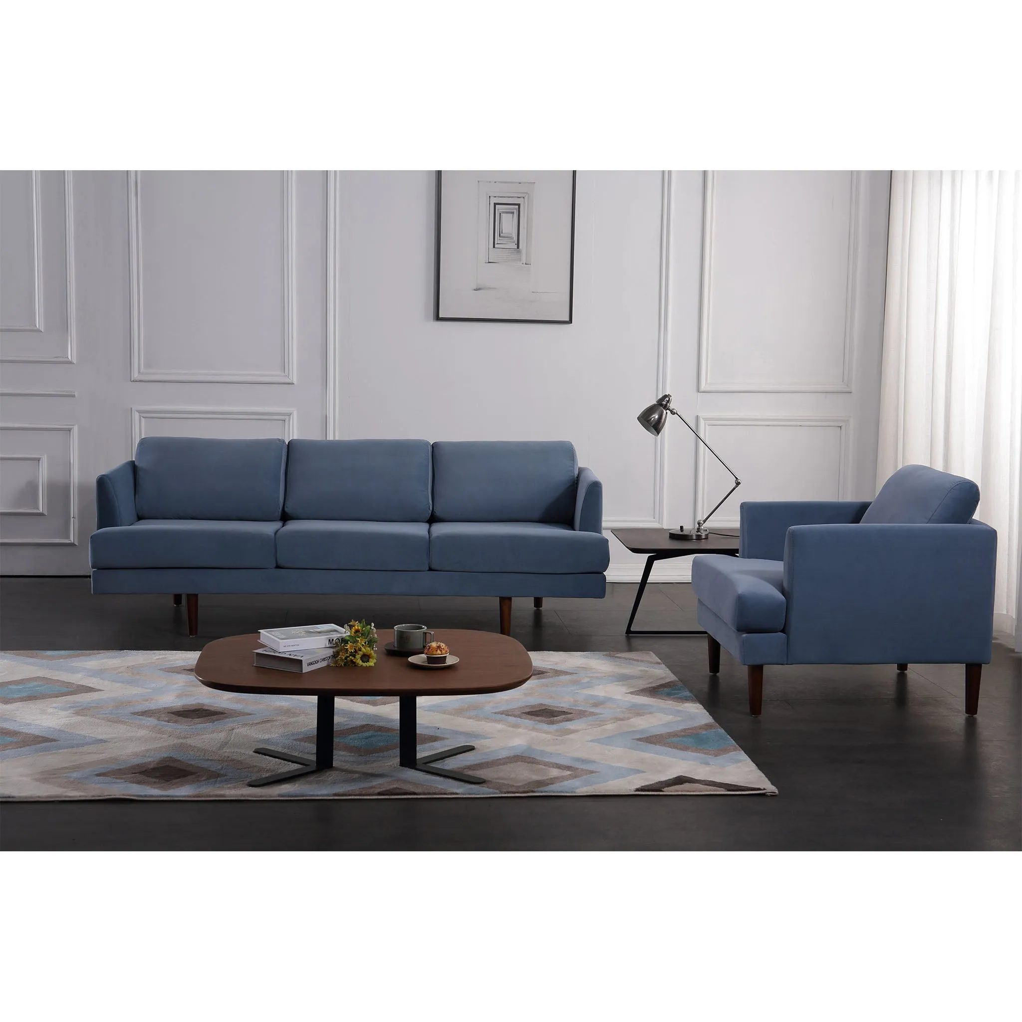 Minae Modern Contemporary Velvet Sofa