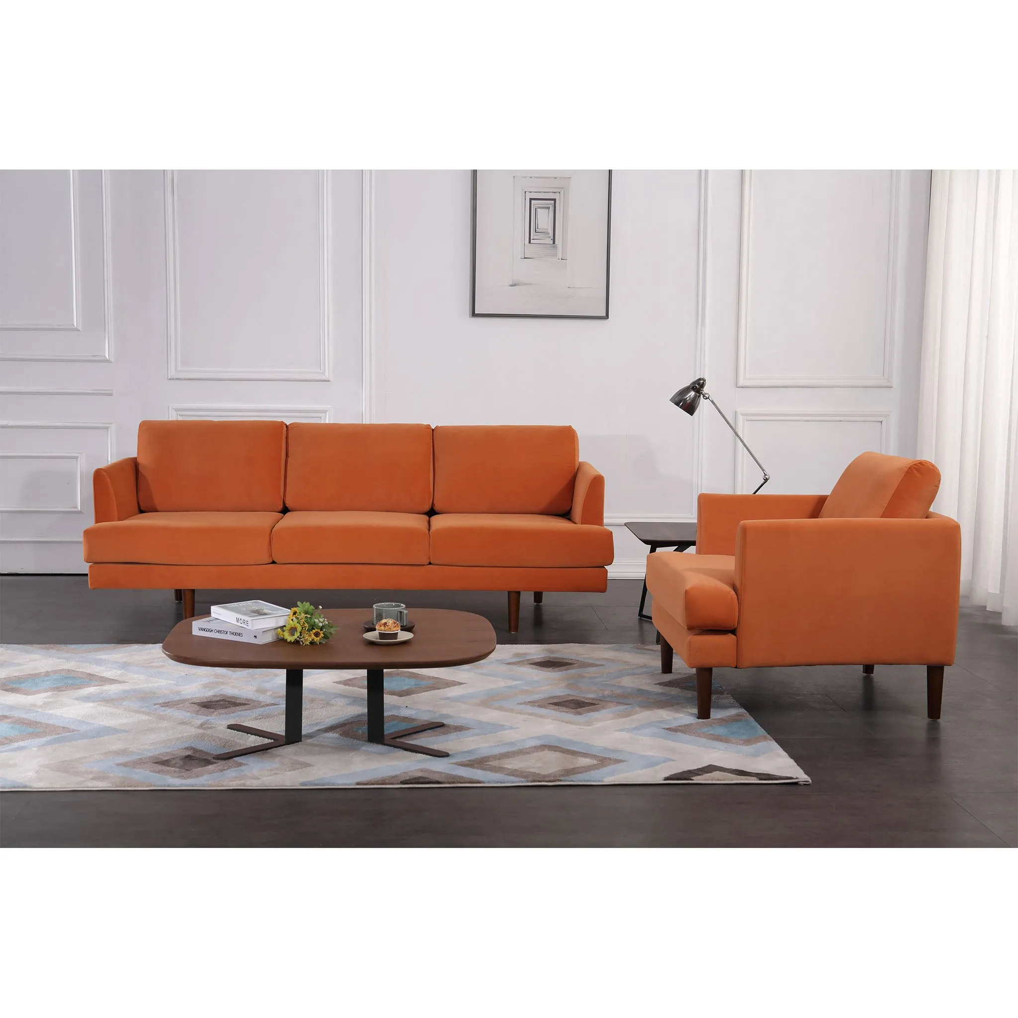 Minae Modern Contemporary Velvet Sofa