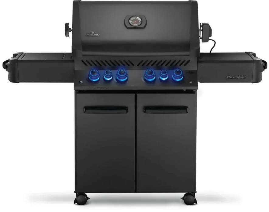 Napoleon Bbq P500RSIBNK3PHM Phantom Prestige 500 RSIB with Infrared Side and Rear Burners , Natural Gas, Satin Black