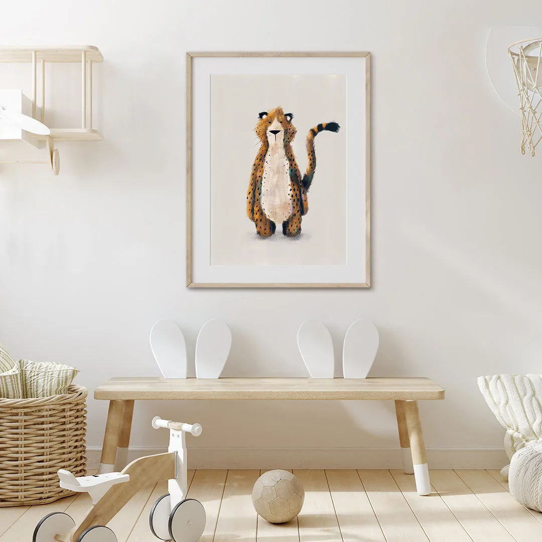 Neutral Jungle Safari Animal Nursery Prints Set Of 4