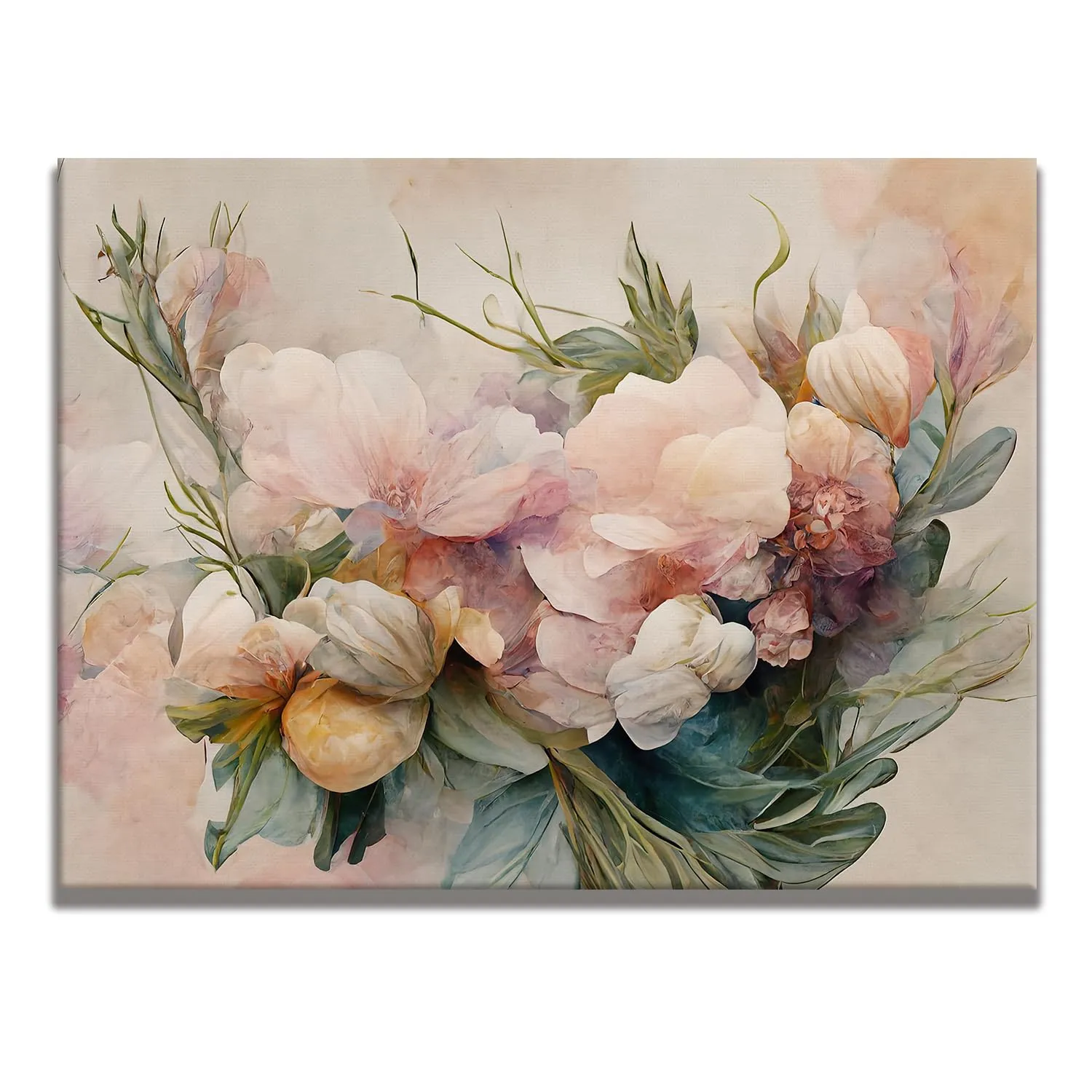 PAPER PLANE DESIGN Canvas Floral Wall Art: A Symphony of Nature's Elegance Wall Art Large Size Canvas Framed Paintings For Living Room Office,Caffe,Restaurant,Home Decor. (24 x 36 Inches, D)