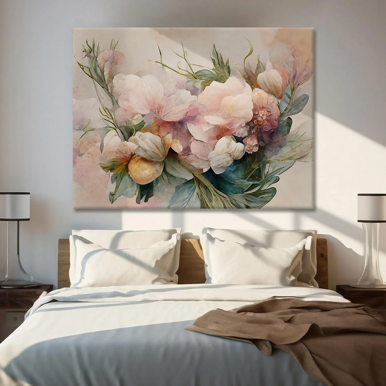 PAPER PLANE DESIGN Canvas Floral Wall Art: A Symphony of Nature's Elegance Wall Art Large Size Canvas Framed Paintings For Living Room Office,Caffe,Restaurant,Home Decor. (24 x 36 Inches, D)