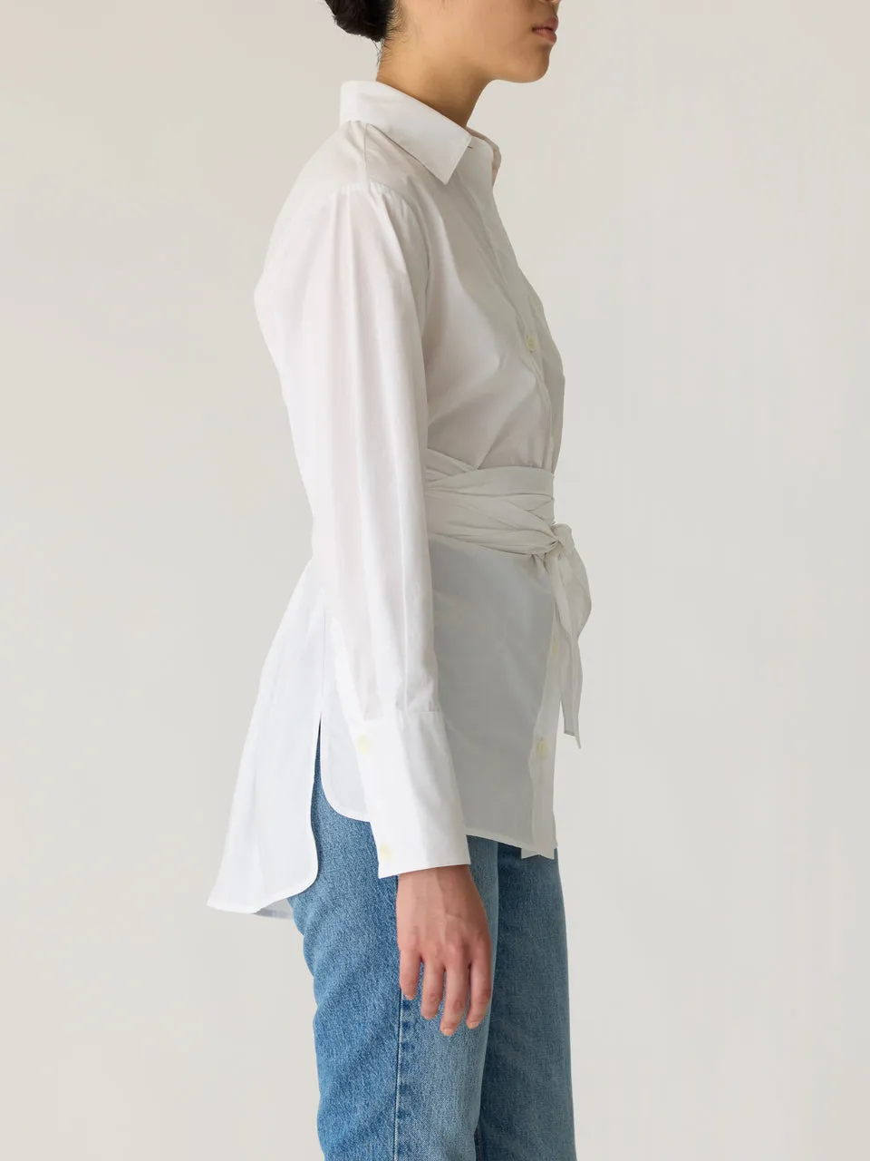 Poplin Wrap Blouse