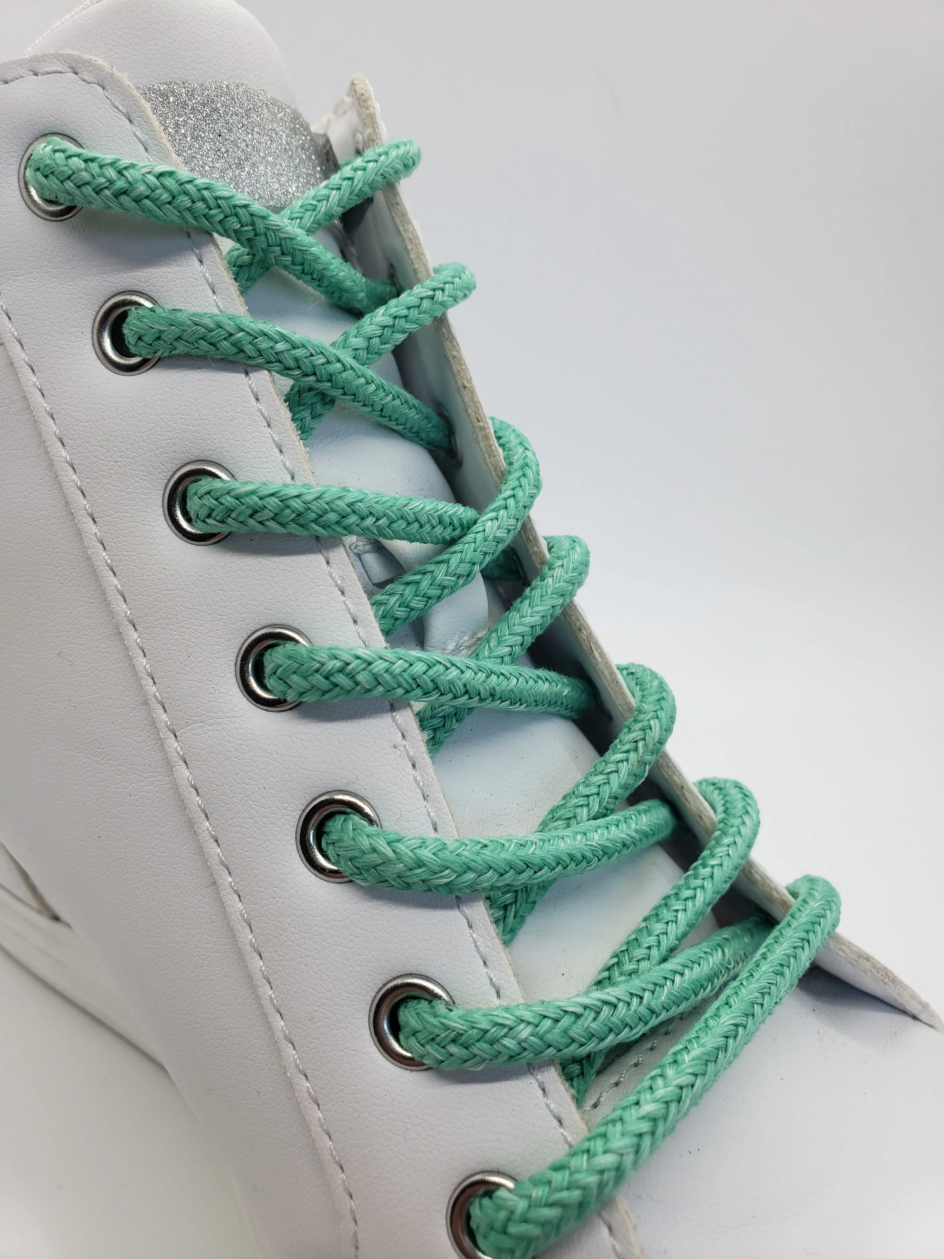 Round Solid Shoelaces - Mint Green