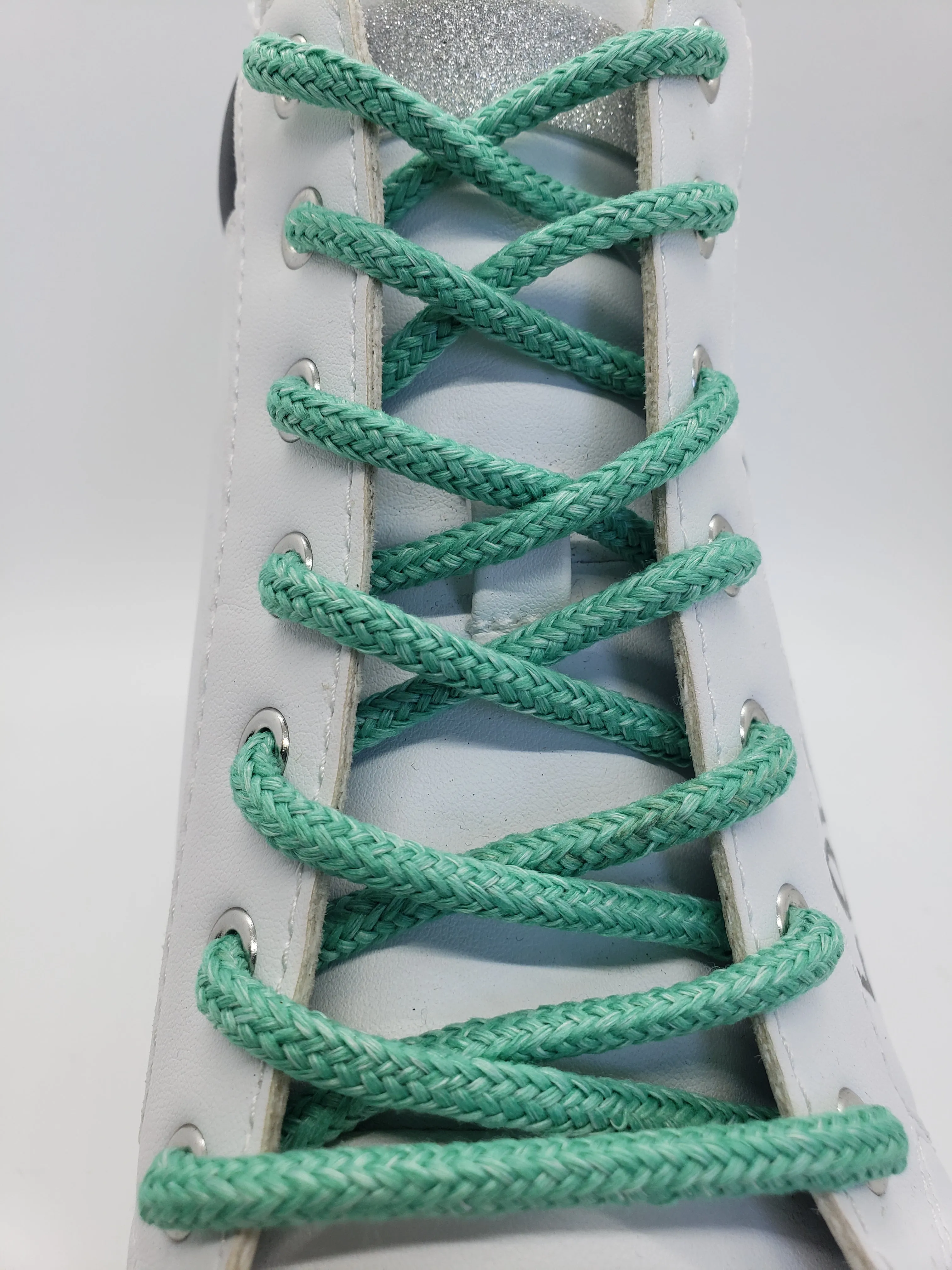 Round Solid Shoelaces - Mint Green