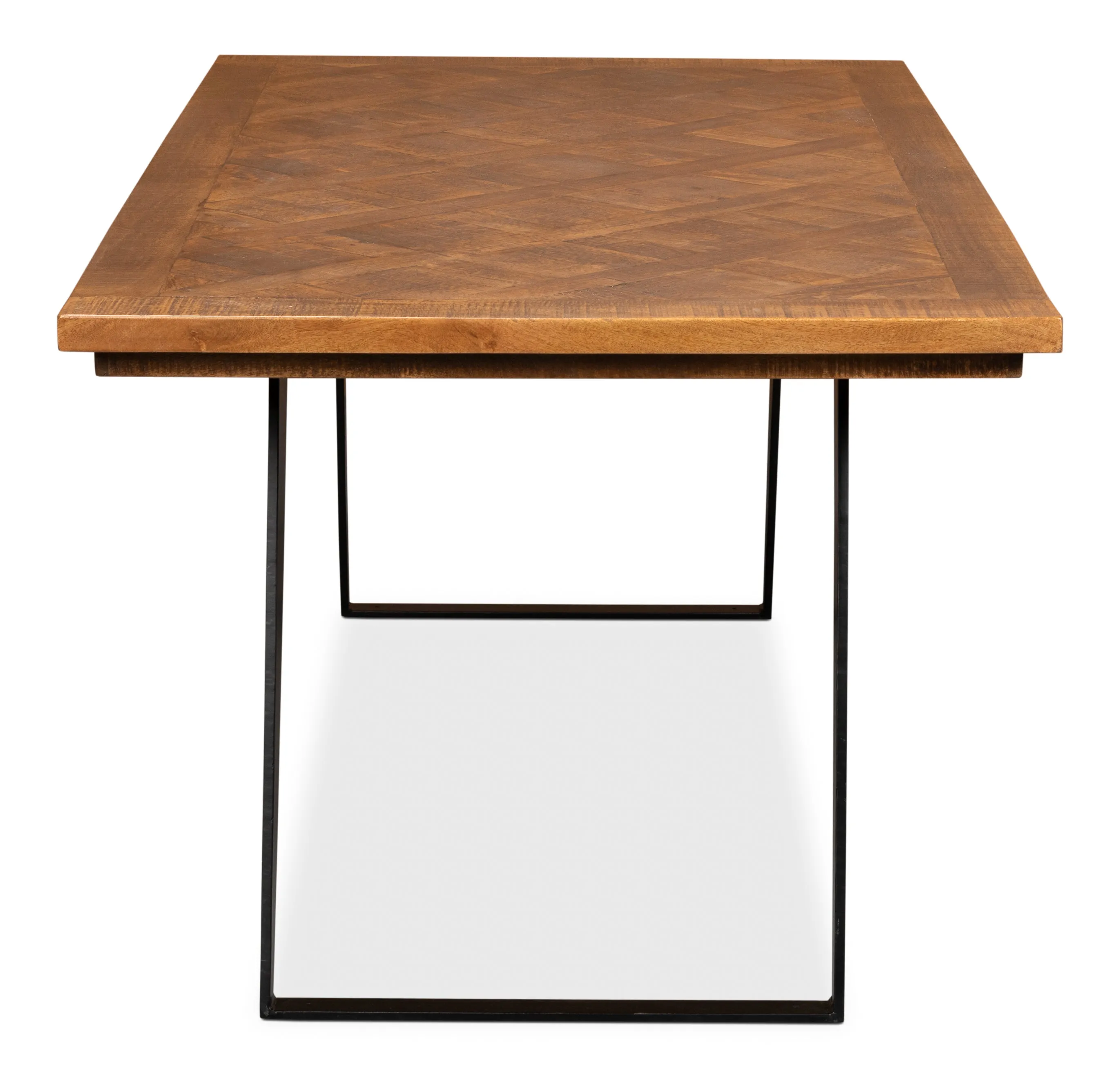 Sarreid - Paige Parquet Top Dining Table - Brown - Eclectic