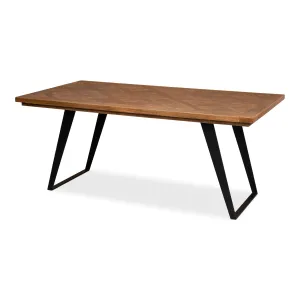 Sarreid - Paige Parquet Top Dining Table - Brown - Eclectic