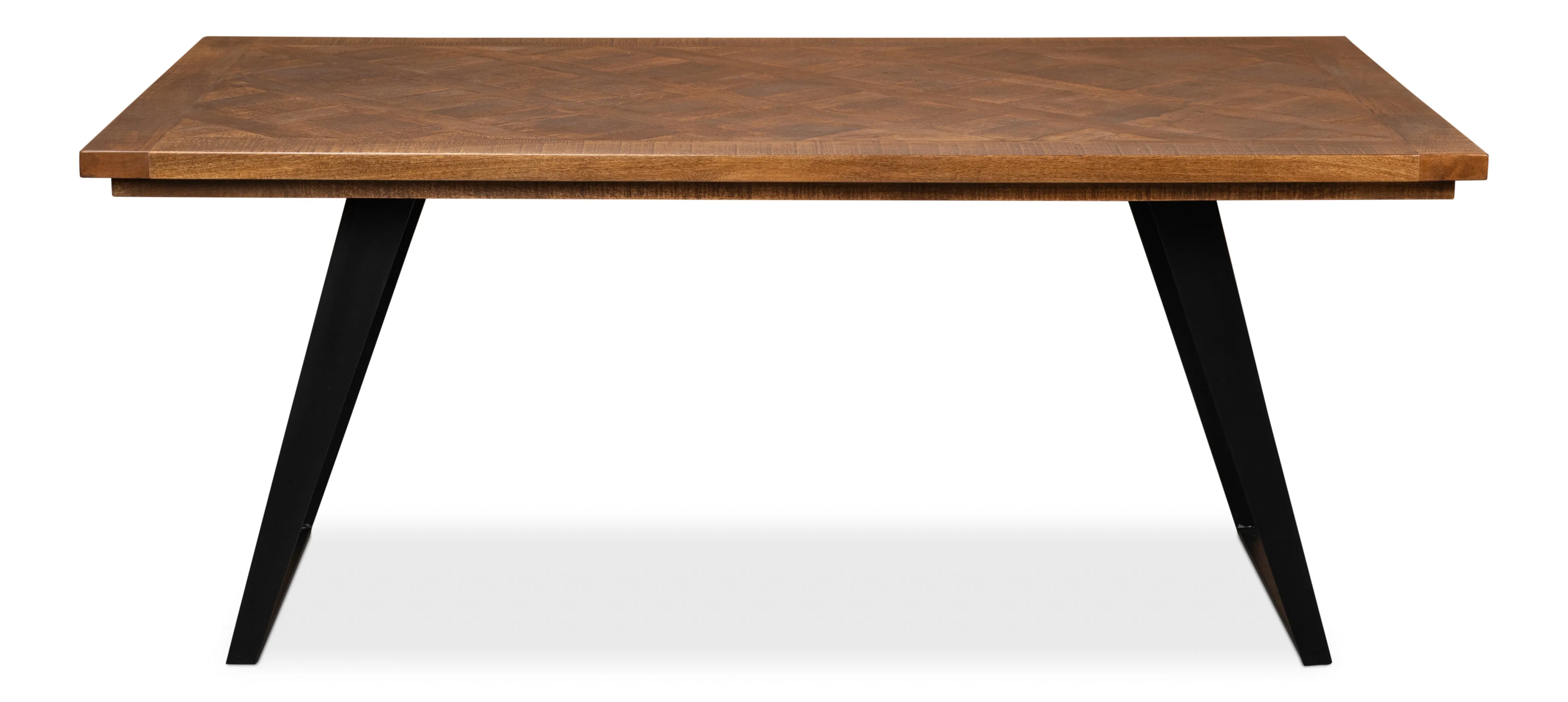 Sarreid - Paige Parquet Top Dining Table - Brown - Eclectic