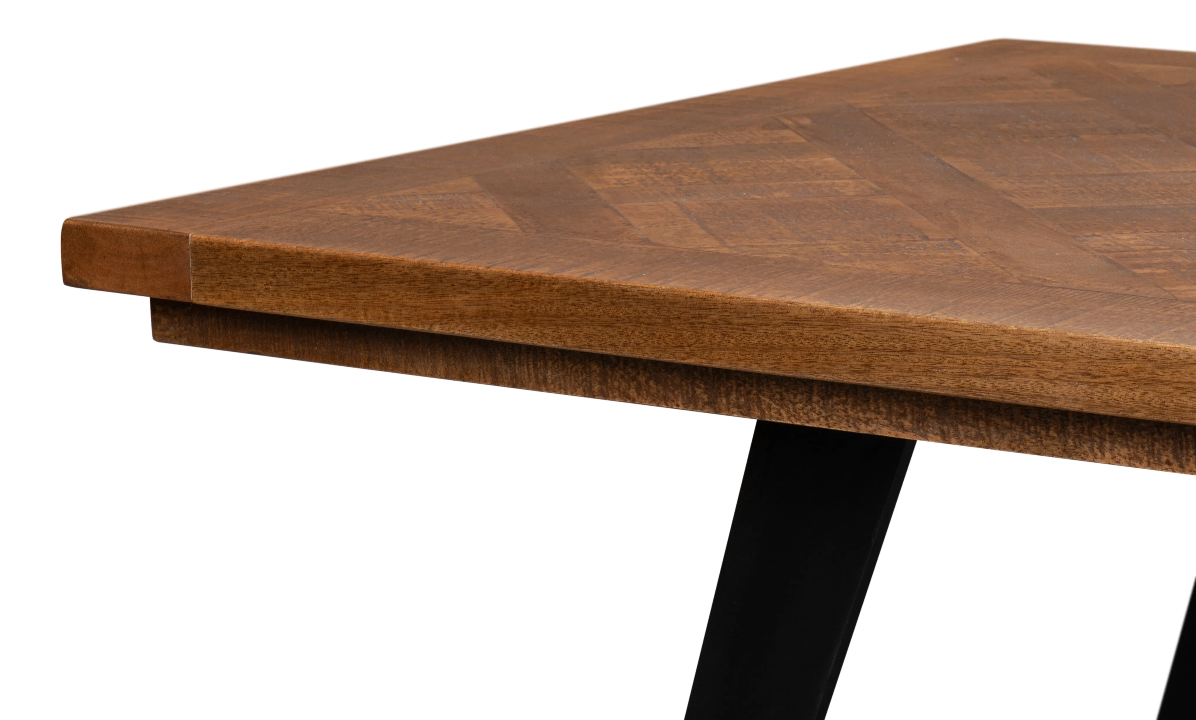 Sarreid - Paige Parquet Top Dining Table - Brown - Eclectic