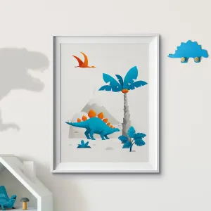 Scandi Dinosaur Nursery Print