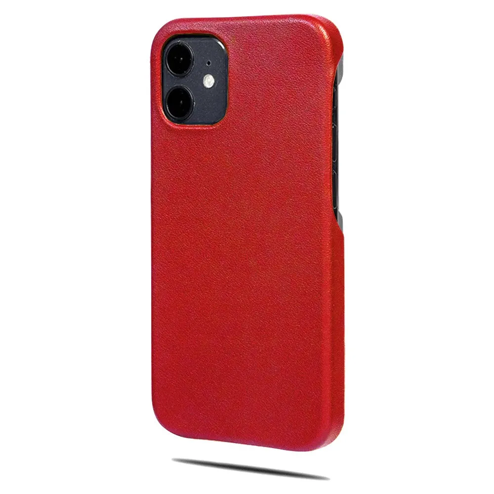 Scarlet Red iPhone 12 Leather Case